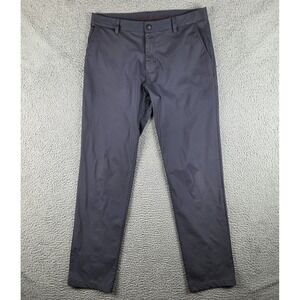 Rhone Commuter Pants Mens 34 (34x32) Gray Blue Golf Straight Leg 100% Polyester
